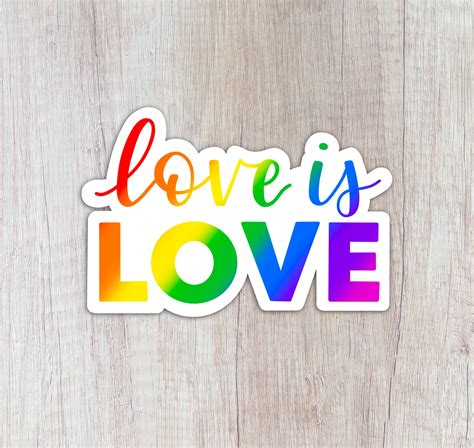 Love Is Love Sticker Vinyl Sticker For Water Bottle Laptop Etsy Uk