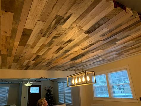 Wood Ceilings Reclaimed Barn Wood Accent Walls Lumber Chandelier