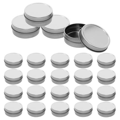 Buy Mimi Pack 24 Pack Tins 1 Oz Shallow Round Tins With Solid Slip Lids