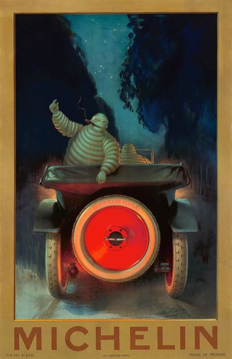 1921 Michelin Tires French Advertising Poster Digital Art By Retro