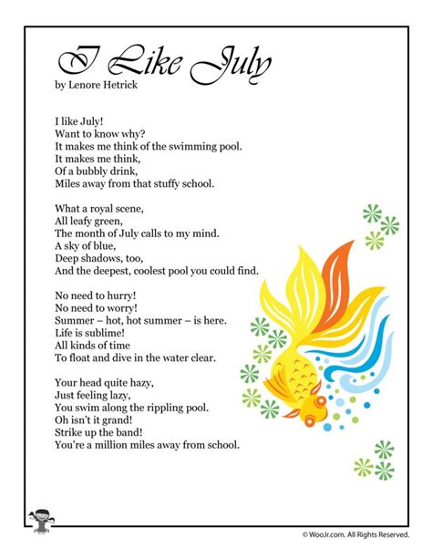 Poetry For Kids Printables Worksheet24