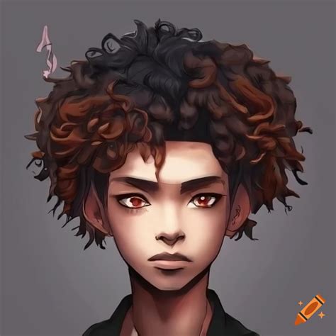 Illustration Of A Dark Skinned Male Anime Character On Craiyon