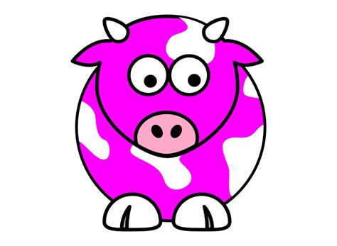 Pink Cow Cartoon