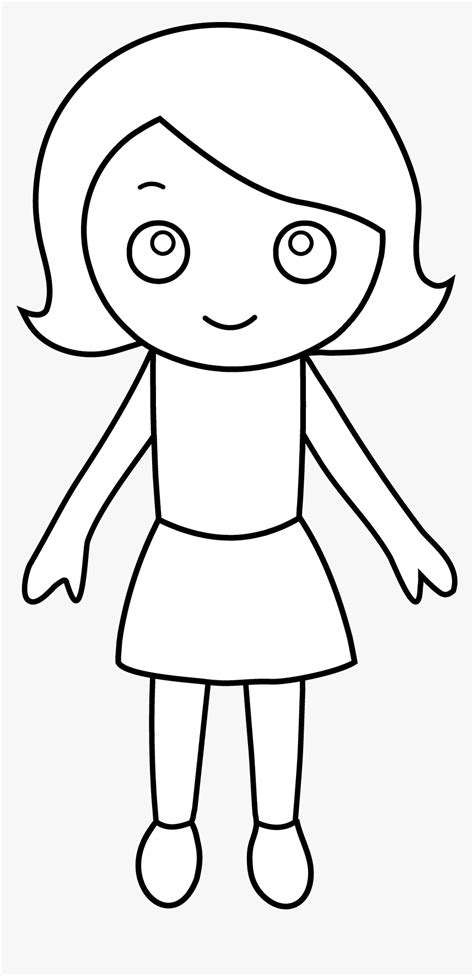 Clip Art Free Girl Cliparts Download Outline Drawing Of A Small Girl