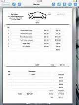 Pictures of Auto Service Invoice