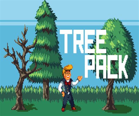 Pixel Art Simple Trees Gamedev Market