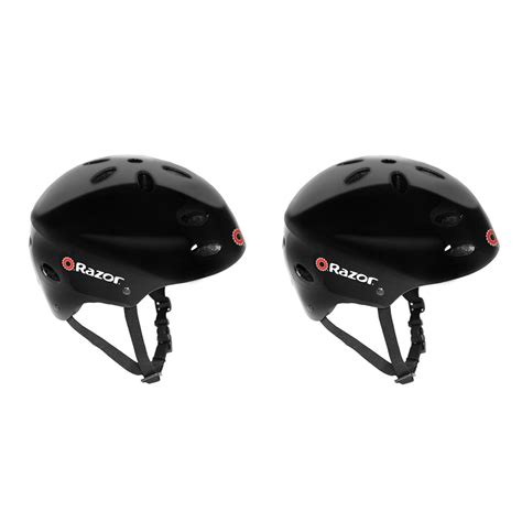 Razor V17 Childrens Outdoor Bikescooterskateboard Helmet Gloss Black