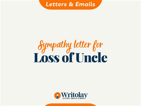 Loss Of Uncle Sympathy Letter Template