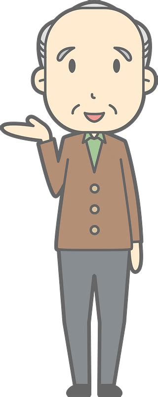 Sam Old Man Is Acting As A Guide Clipart Free Download Transparent