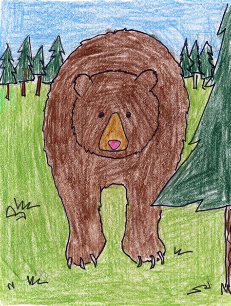 How To Draw A Grizzly Bear · Art Projects For Kids