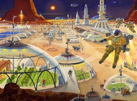 Mars Colony By Robert Mccall Human Mars