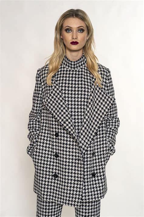 Textured Houndstooth Jacket Official Site Madame L Bespoke Luxury