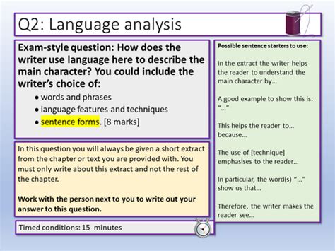Aqa English Language Paper 1 Sentences Q2 Teaching Resources