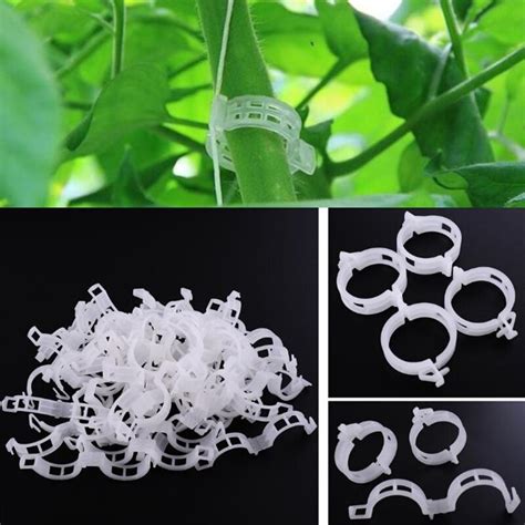 Newly 50100pcs Reusable Plastic Plant Support Clips Clamps For Plants