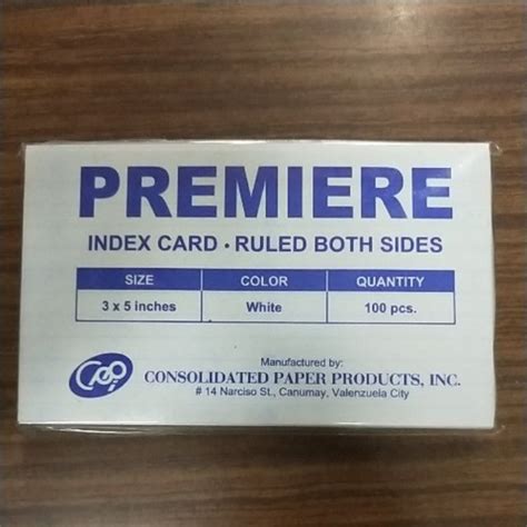 Index cards white ruled on both sides. index card 1/8 3x5 100pcs | Shopee Philippines