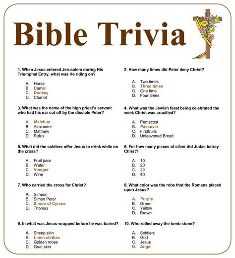 Free Printable Christmas Bible Quiz Questions Printable Templates