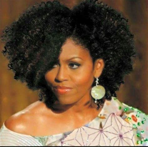Michelle Obama Natural Hair Styles Curly Hair Styles Black Natural