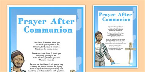 Prayer After Communion Display Poster Irish Gaeilge Prayer