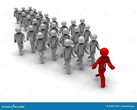 Following The Leader Path Concept Stock Illustration Illustration Of