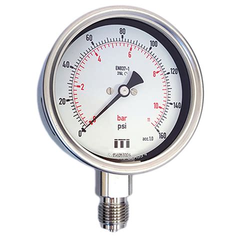 100mm Glycerine Filled Pressure Dial Pressure Gauge