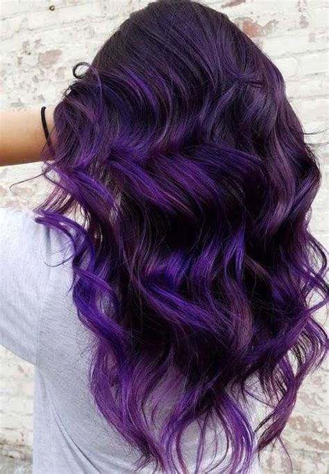 Purple hair allows an individual to express themselves through something as subtle as a purple balayage or a higher maintenance look like pastel purple hair. 35 Gorgeous Dark Purple Hair Color Ideas for 2018 # ...