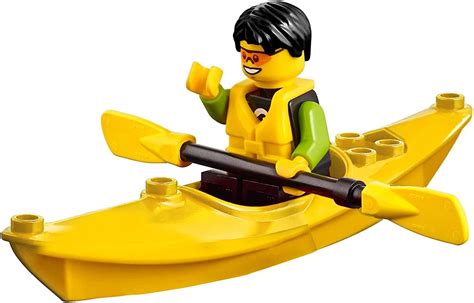 lego city beachgoer minifigure kayaker w kayak and oars 60153 building sets amazon canada