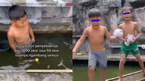Viral Cara Pemilik Kolam Beri Hukuman Dua Bocah Yang Habiskan Ikannya