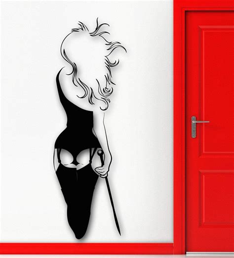 Vinyl Decal Wall Sticker Hot Sexy Girl S Naked Back In Stockings Adult