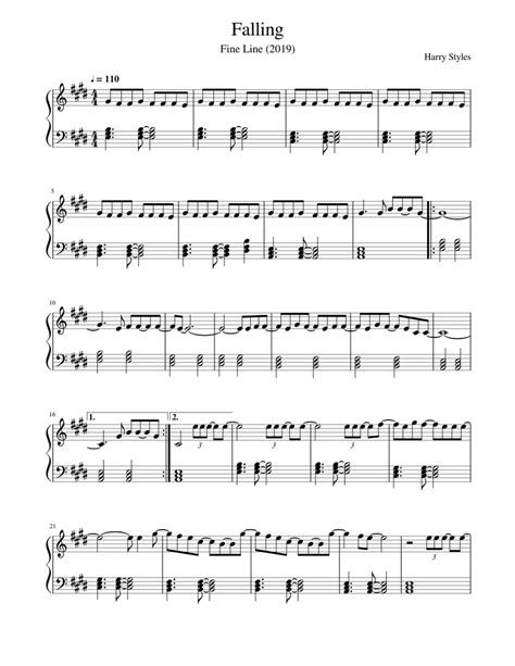 Print And Download In Pdf Or Midi Falling A Simple Vocal And Piano