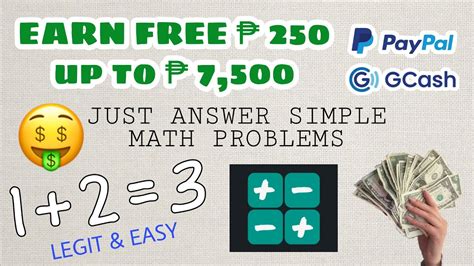 Free Gcash Paypal Earn Up To ₱ 7500 Just Solve Simple Math