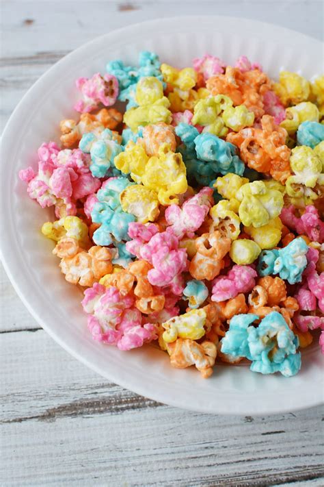 Colorful Rainbow Unicorn Popcorn Party Mix