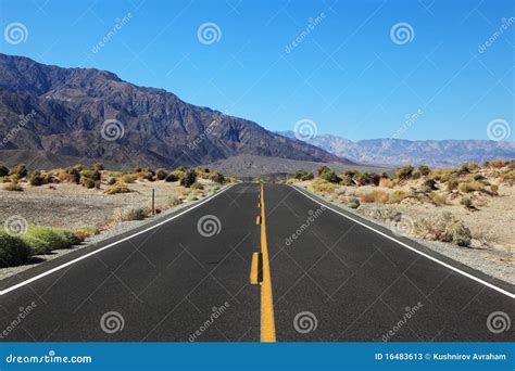 The Road In The California Desert Stock Image Image Of Blue Journey