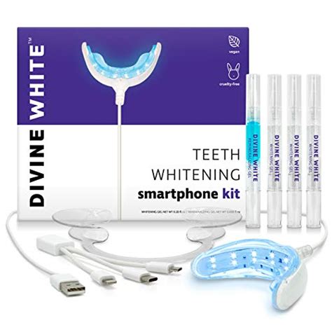 Divine White Enamel Safe Smartphone Teeth Whitening Kit 16 Usb Led