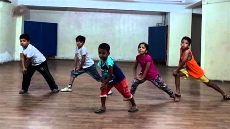 Adorable Kids Doing Dance Warmup And Exercises For Dance Lover Kids