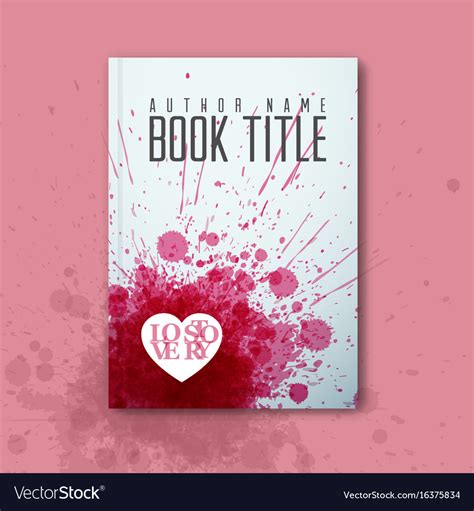 Modern Abstract Love Book Cover Template Vector Image
