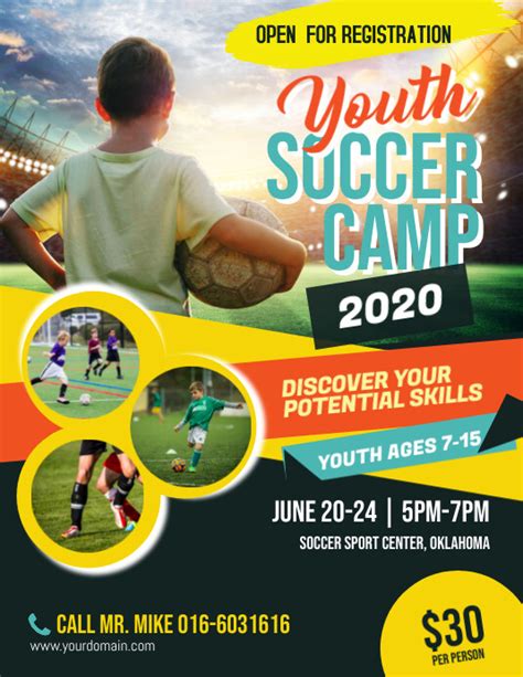 Soccer Camp Flyer Poster Template Postermywall