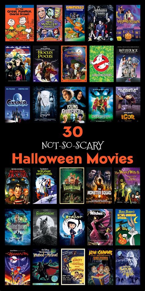 30 Not So Scary Halloween Movies Tis The Season Halloween Movie Night Scary Halloween