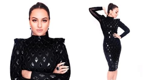 Photos Sonakshi Sinha Dazzles In Sequin Black Bodycon Dress In Latest Pictures Hindustan Times