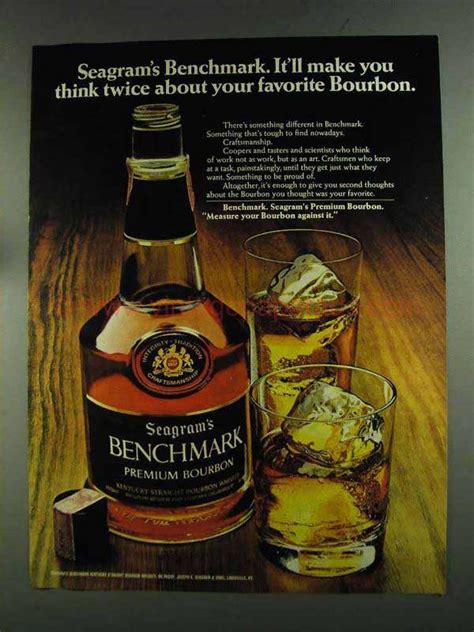 1972 Seagrams Benchmark Bourbon Ad Think Twice Da0087