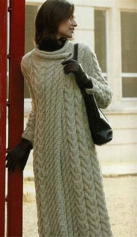 Womens Long Hand Knit Coat45f Knitwearmasters