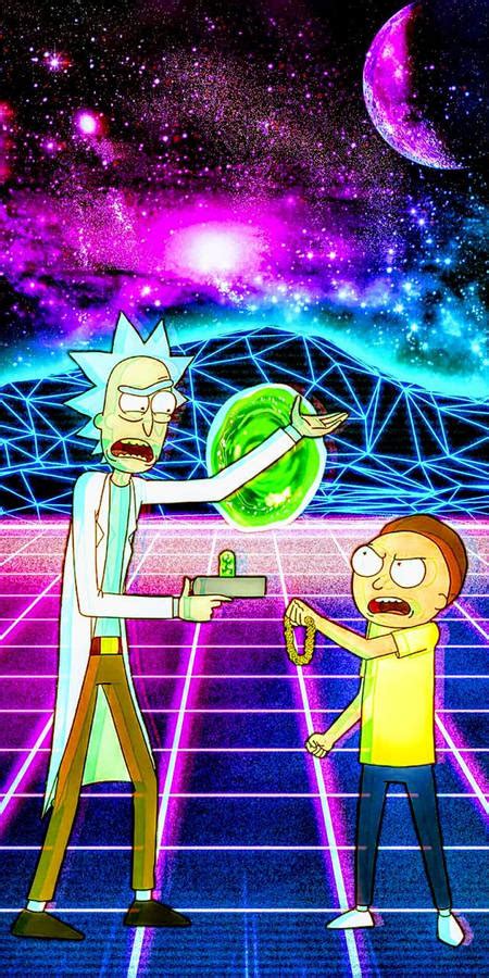 Download Cool Rick And Morty Retro Poster Wallpaper