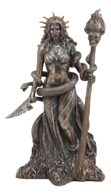 Greek Goddess Hekate Goddess Of Magic Triple Figurine Bronzed Hecate