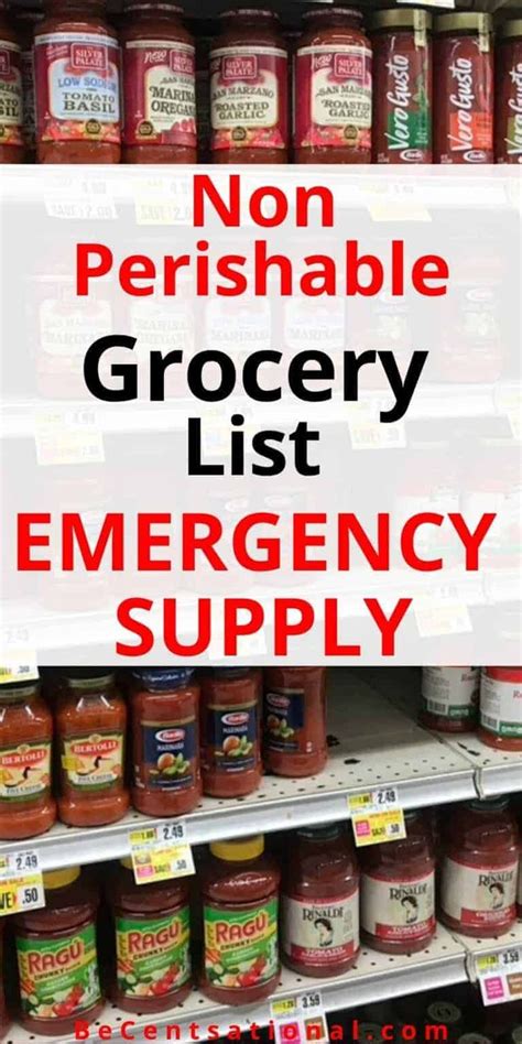 This doesn't include water and a few other odds. How to Stock on food with a 2 week food supply list ...