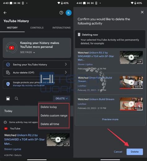 How To Delete Youtube History Step By Step Guide Hi Tech Work