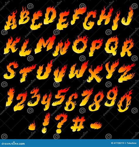 Flame Font Numbers