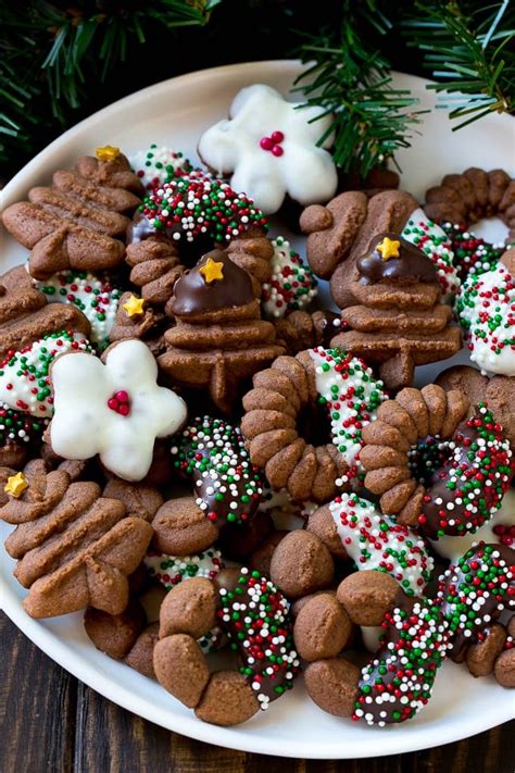 While they may not be fancy like other christmas cookies recipes, they are easy to make and taste very nutty. Chocolate Spritz Cookies | The Best Christmas Cookie ...