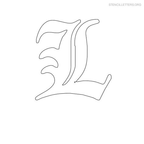 Letter L Printable Alphabet Stencil Templates Stencil Letters Org