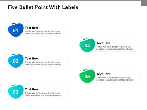 Five Bullet Point With Labels Powerpoint Templates Backgrounds