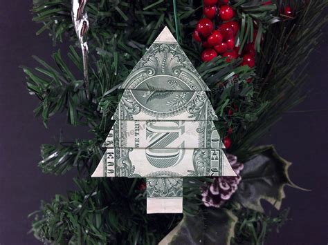 Money Origami Christmas Tree Ornaments Moneyorigami Money Origami