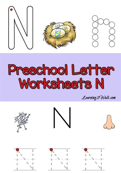 Preschool Letter N Worksheets in 2020  Preschool letters, Letter